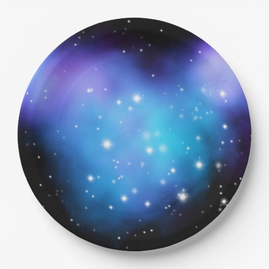 Assiettes En Carton Clouages spatiaux Galaxy Starlight (Devant)