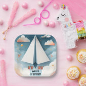 Assiettes En Carton Cloud 9 Vols Enfants Sky Joy Avion 1er Anniversair (Fête)