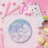 Assiettes En Carton Cloud Neuf Baby shower fille (Fête)