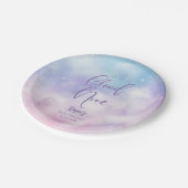 Assiettes En Carton Cloud Neuf Baby shower fille (Angle)