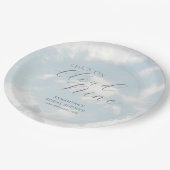 Assiettes En Carton Cloud Neuf Blue Ciel nuageux Fête des mariées mode (Angle)