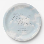 Assiettes En Carton Cloud Neuf Blue Ciel nuageux Fête des mariées mode (Devant)