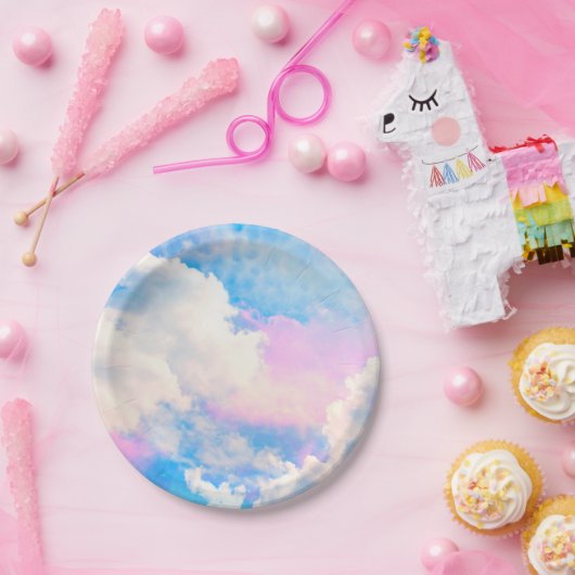 Assiettes En Carton Cloué Pastel Sky 1 (Fête)