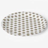 Assiettes En Carton Clover Good Luck Symbole or look Elegant Motif (Angle)