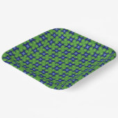 Assiettes En Carton Clovers à quatre feuilles sur impression à répétit (Angulaire)