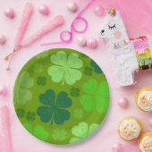 Assiettes En Carton Clovers verts, Lucky Clovers, Saint Patrick's Day (Fête)