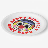 Assiettes En Carton Clown d'anniversaire personnalisé (Angle)