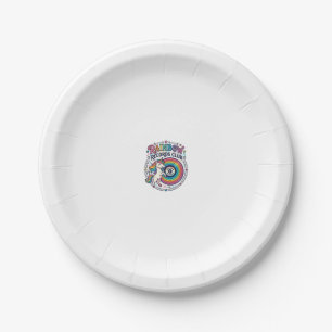 Assiettes En Carton Club de disques Licorne Arc-en-ciel Fond Blanc Mig