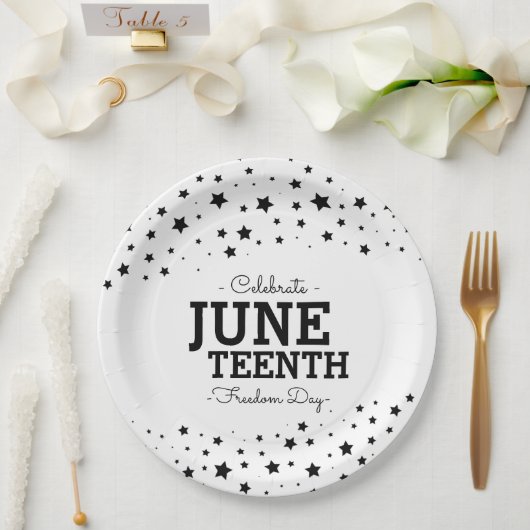 Assiettes En Carton Cluster d'étoiles | Célébrer le 11 juin  (Mariage)