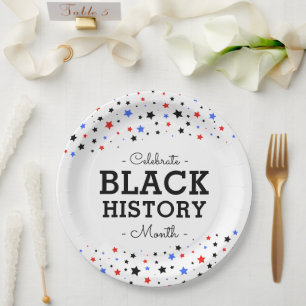 Assiettes En Carton Cluster d'étoiles   Célébrer l'histoire des Noirs 