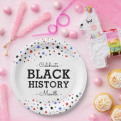 Assiettes En Carton Cluster d'étoiles | Célébrer l'histoire des Noirs  (Fête)