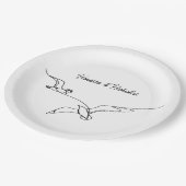 Assiettes En Carton Coastal Beach Summer Vacation Wedding Engagement (Angle)