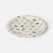 Assiettes En Carton Coastal Summer Icons Pattern (Angle)