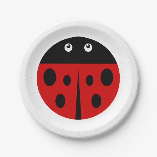 Assiettes En Carton coccinelle (Devant)