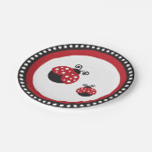 Assiettes En Carton Coccinelle rouge (Angle)
