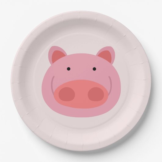 Assiettes En Carton Cochon (Devant)