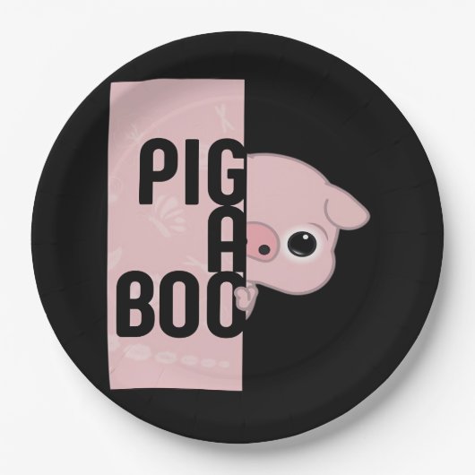 Assiettes En Carton Cochon A Boo (Devant)