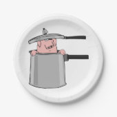 Assiettes En Carton Cochon Dans Un Pot (Devant)