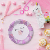 Assiettes En Carton Cochon fille temps fête (Fête)