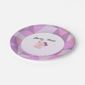 Assiettes En Carton Cochon fille temps fête (Angle)