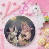 Assiettes En Carton Cochon victorien (Fête)