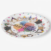 Assiettes En Carton Cochons et ballons de Guinée mignonne fête d'anniv (Angle)