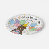 Assiettes En Carton Cockapou au chocolat Chien Cavapo Anniversaire (Angle)