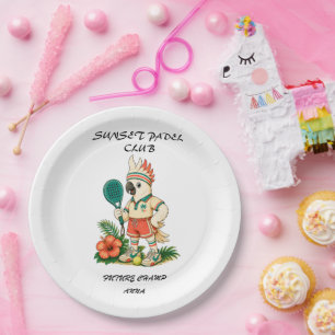 Assiettes En Carton Cockatoo Junior Padel Club Enfants Personnalisé Ré