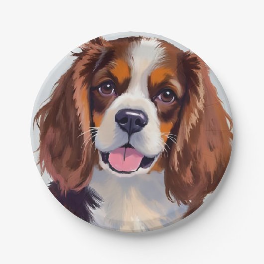 Assiettes En Carton Cocker Spaniel | Dog Painting Pet (Devant)