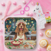 Assiettes En Carton Cocker Spaniel Gîtes : Noël Festif (Fête)