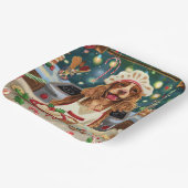 Assiettes En Carton Cocker Spaniel Gîtes : Noël Festif (Angulaire)