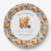 Assiettes En Carton Cocktail "à l'ancienne" Anniversaire (Devant)