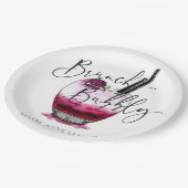 Assiettes En Carton Cocktail Brunch et serviettes Bubbly (Angle)