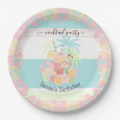 Assiettes En Carton Cocktail Citrus Summer Pool Party Beach Tropical (Devant)