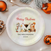 Assiettes En Carton Cocktail de Noël