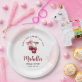 Assiettes En Carton Cocktail Mariage Été Cerise sur le Ruban (Fête)