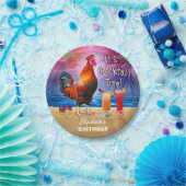 Assiettes En Carton Cocktail Party Tropical Rooster Funny Anniversaire (Fête)