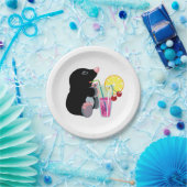 Assiettes En Carton cocktail potable de taupe de bande dessinée (Fête)