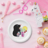 Assiettes En Carton cocktail potable de taupe de bande dessinée (Fête)