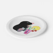 Assiettes En Carton cocktail potable de taupe de bande dessinée (Angle)