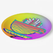 Assiettes En Carton Cocktail Rainbow Yellow Cup Saucer Party (Angle)