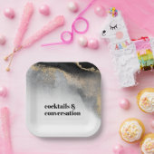 Assiettes En Carton Cocktails Abstraits modernes et soirée Conversatio (Fête)