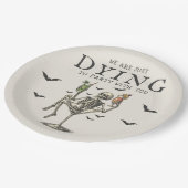 Assiettes En Carton Cocktails vintages Skeleton Halloween Party (Angle)