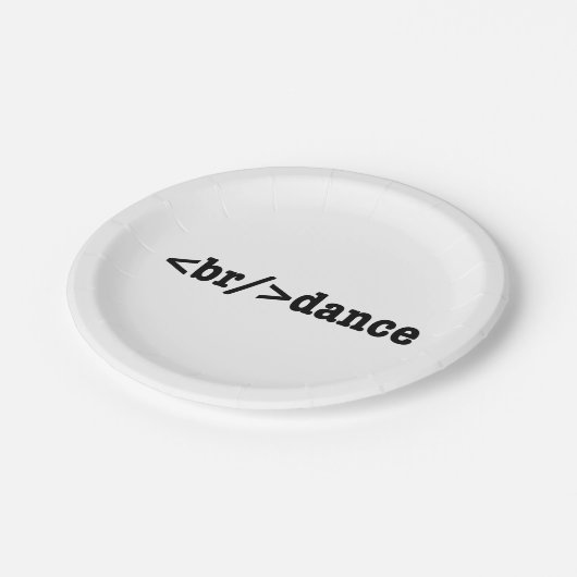 Assiettes En Carton Code HTML de breakdance (Angle)