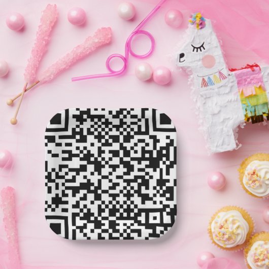 Assiettes En Carton Code Qr (Fête)