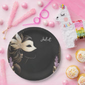 Assiettes En Carton Code vestimentaire Prom Masquerade Ball Fête des m (Fête)