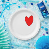 Assiettes En Carton "Cœur" (Fête)