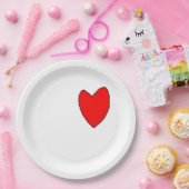 Assiettes En Carton "Cœur" (Fête)