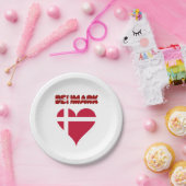 Assiettes En Carton Coeur danois (Fête)