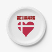 Assiettes En Carton Coeur danois (Devant)